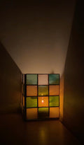 Soft Grid Corner Candle Holder | Lead-Free
