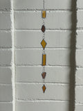 Golden Dangle Suncatcher with Sea Glass