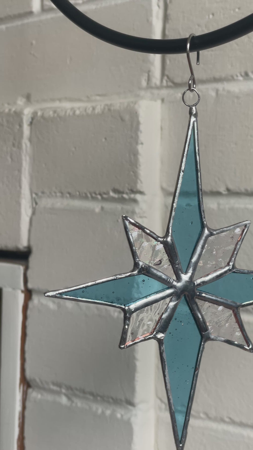 Icicle Blue Star Ornament