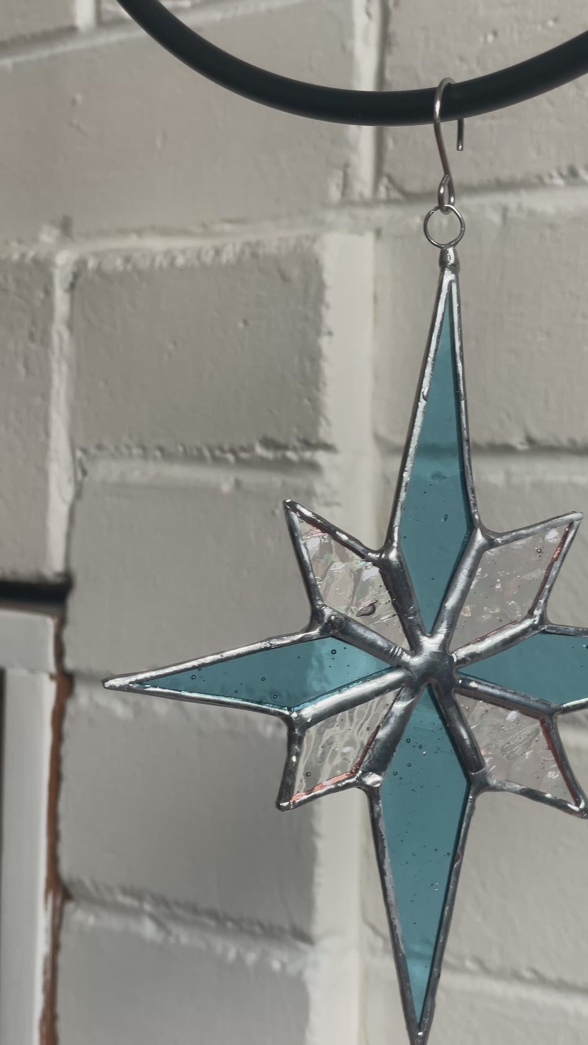 Icicle Blue Star Ornament