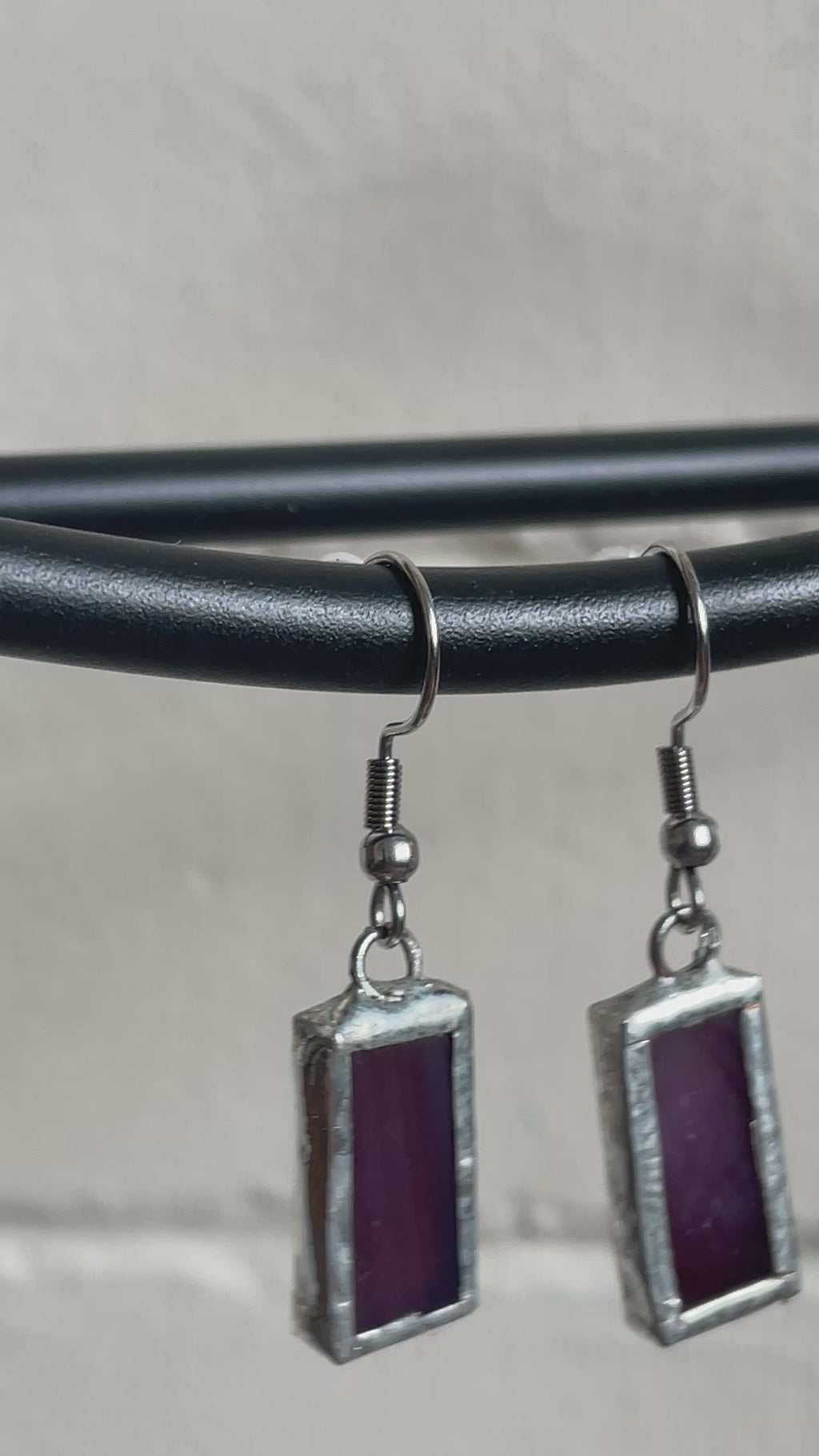 Lavender Dangle Earring | Lead Free